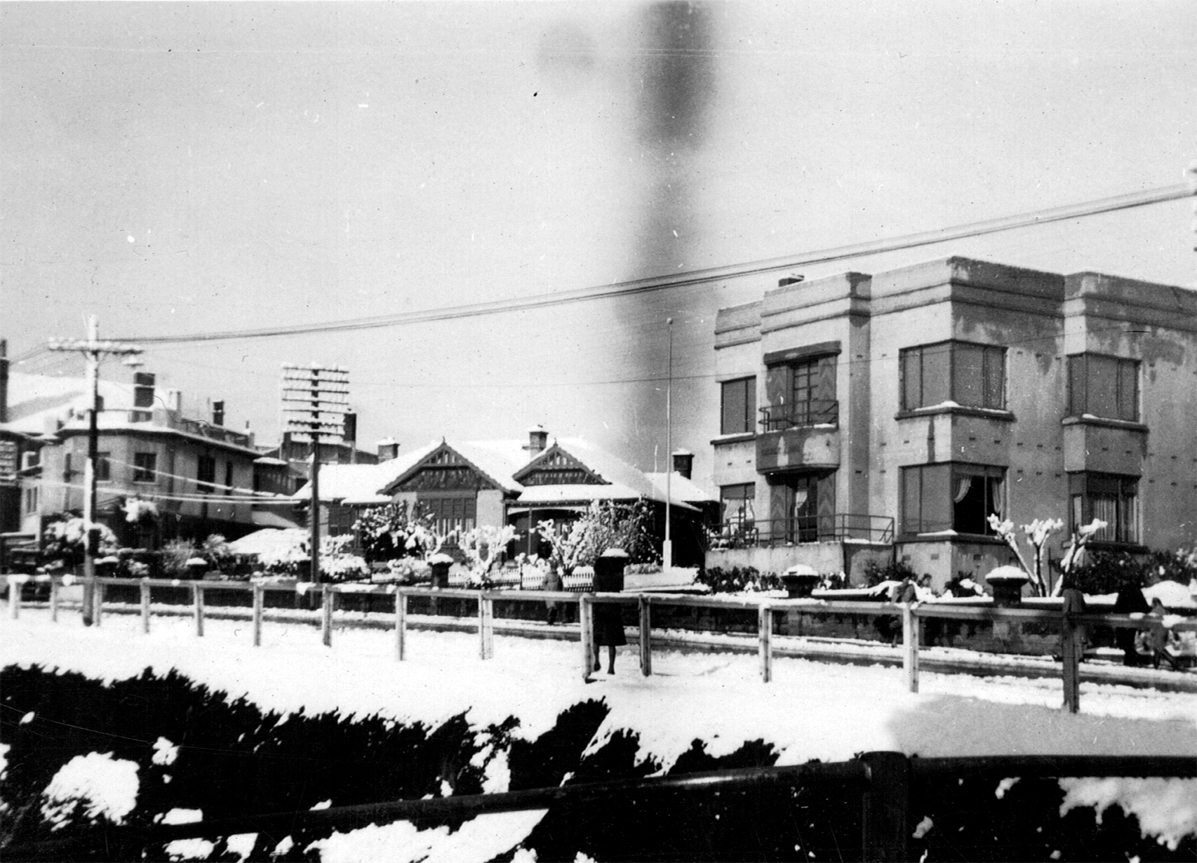 Timaru Bay Hill in snow